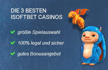 Die 3 besten iSoftebet Casinos haben die gr??te Spielauswahl, sind 100% legal und sicher und haben gute Bonusangebote.